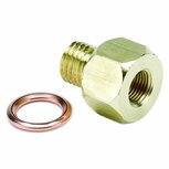 Adapter recht M12x1.5(M)-1/8NPT(F) Autometer