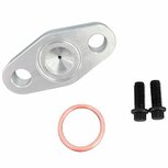 Turbo flens voor olie toevoer 6270G, 7170g 7375G, 7975G, 7782G, PRO88, PRO98, PRO106 Pulsar Turbo Systems