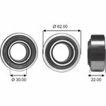 Wiellager / achteraslager Beck/Arnley Honda