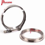 Flange&amp;Clamp Kit Stainless Steel for G ser. 6275, 6775, 7375, 7975, 7782 - VB+T4 - 4 inch OD tubing Pulsar Turbo Systems