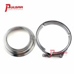 S400 T6 Turbo 5 to 4 inch Stainless Steel Flange Clamp Kit Pulsar Turbo Systems