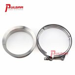 S400 T6 Turbo 5 inch Stainless Steel Flange Clamp Kit Pulsar Turbo Systems