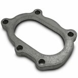 Downpipe flange for GT25R/GT28R/GT30R 5-bolt - 1018 Steel Vibrant Performance
