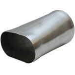 Overgangsadapter rond naar ovaal - &Oslash;76mm/3.0&#039;&#039; Vibrant Performance