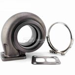 Turbinengeh&auml;use f&uuml;r Turbos der Serie 400 &ndash; 102 x 91 mm &ndash; T6 geteiltes 1,45 V-Band Pulsar Turbo Systems