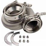 Turbinengeh&auml;use f&uuml;r GEN1, GEN2 2860, 2867 und 2871 Turbos &ndash; .82 Edelstahl Dual V-Band Pulsar Turbo Systems