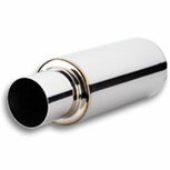 TPV universele einddemper, 4.00&quot;/102mm ronde rechte tip (3.00&quot;/76mm) Vibrant Performance