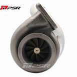 363 950HP Billet Journal Bearing Turbo - 63x87mm 7+7 B - 76x67.5mm - WO Turbine Hous - Elbow Outlet Pulsar Turbo Systems