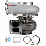 5855G 770HP Dual Ball Bearing Turbo - Forward Rotation - Standard - T4 Divided .82 V-Band Pulsar Turbo Systems