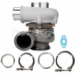 5455G 660HP Dual Ball Bearing Turbo - Reverse Rotation - Standard .70A/R 3inch Inl - .72 Dual V-Band Pulsar Turbo Systems