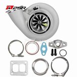 7375G 1200HP Dual Ball Bearing Turbo - Forward Rotation-Standard-1.01 T4 Divided Inlet V-band Outlet Pulsar Turbo Systems