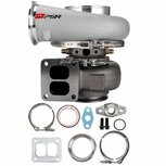 7975G 1450 PS Dual-Kugellager-Turbo &ndash; Vorw&auml;rtsdrehung &ndash; T51R Mod &ndash; T4 geteiltes .95 V-Band Pulsar Turbo Systems