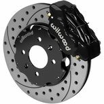 Kit gros frein avant - Etriers 4p noirs et disques 280mm perc&eacute;s + rainur&eacute;s Wilwood Honda