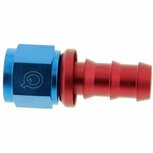 Slangadapter recht push-on 10HE-10AN(F) - Rood/blauw QSP