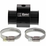 26mm slangadapter voor 1/8 NPT sensor - Zwart D1 Spec