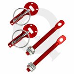 Quick release motorkap / kofferbak sluitingen aluminium - Rood QSP