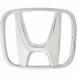 H emblem front - Silver Genuine Honda