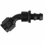 Slangadapter 45&deg; push-on 10HE-10AN(F) - Zwart QSP