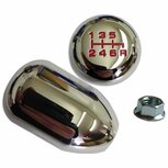 Pookknop &quot;Type R&quot; (6v) - Zilver US-Racing