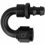 Slangadapter 180&deg; push-on 10HE-10AN(F) - Zwart QSP