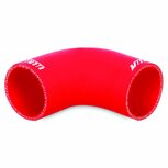 Silicone coupling 90&ordm; &Oslash;76mm/3.0&quot; - Red Mishimoto