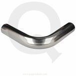 Aluminium pijp 90&ordm; &Oslash;70mm/2.75&#039;&#039; - Gepolijst QSP