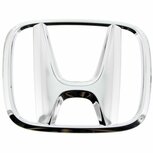 H emblem front - Silver Genuine Honda