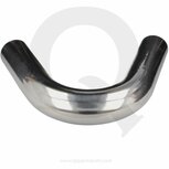 Aluminium pijp 135&ordm; &Oslash;70mm/2.75&#039;&#039; - Gepolijst QSP