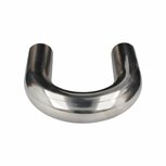 Aluminium pijp 180&ordm; &Oslash;70mm/2.75&#039;&#039; - Gepolijst QSP