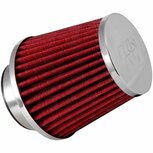 Luchtfilter - &Oslash;2.25/2.5/2.75&#039;&#039; - rood/chroom K&amp;N
