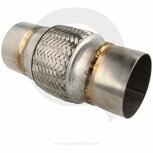 Flexibel uitlaat deel met verbindingsstukken - &Oslash;76mm/3.0&#039;&#039; x L203mm/8&#039;&#039; QSP