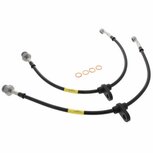 Rear brake hoses stainless steel braided (T&Uuml;V) - Black Goodridge Honda