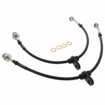Rear brake hoses stainless steel braided (T&Uuml;V) - Black Goodridge Honda