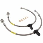 Rear brake hoses stainless steel braided (T&Uuml;V) - Silver Goodridge Honda