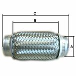 Uitlaatpijp flexibel - 60x120x300mm OEM-Parts