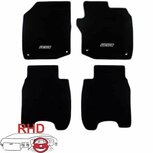 Floor mats Elegance Black with grey stitching (RHD) Genuine Honda