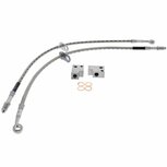 Flexibles de frein avant tress&eacute;s en acier inoxydable (T&Uuml;V) - Argent Goodridge Honda