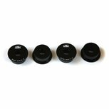 Caoutchoucs de cr&eacute;maill&egrave;re de direction rigides - Noir BLOX Racing Honda