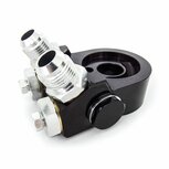 Olie adapter ring / sandwichplaat met thermostaat - 2x -10AN / 2x 1/8&quot; NPT D1 Spec