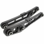 Triangles de suspension inf&eacute;rieurs arri&egrave;re noirs Silentblocs en caoutchouc tremp&eacute; Hardrace Honda Civic CRX Del Sol Integra