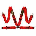 4-punts gordel 3&#039;&#039; zonder FIA - Rood QSP