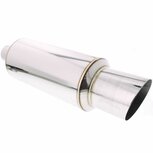 Einddemper universeel rvs GT300 Invidia