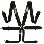 6-punts gordel Pro Plus FIA - Zwart QSP