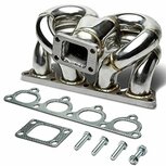 Turbokr&uuml;mmer Edelstahl mit T3 (Ramhorn) FullRacing Honda D-series