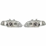 Scheinwerfer Angel Eyes einteilig verchromt Sonar Honda