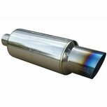 Einddemper universeel rvs GT300-ti - 2.38&quot;&quot; Invidia