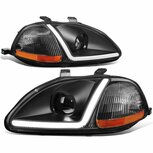 LED-Scheinwerfer &ndash; Schwarz/Bernstein Spring Honda