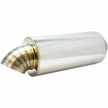 LT-5 einddemper universeel rvs 2.5&quot;&quot; aansluiting 4.0&#039;&#039; tip SpeedFactory