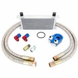 Oliekoeler kit (330 x 140 x 50mm) - Zilver D1 Spec