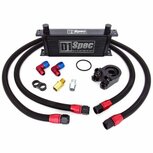 Oliekoeler kit (330 x 140 x 50mm) - Zwart D1 Spec